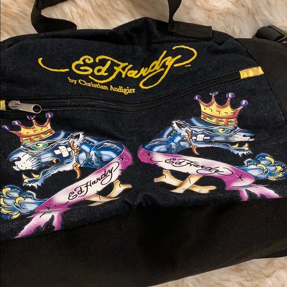 Ed Hardy Handbags - NWOT Ed Hardy Duffle! Adjustable Strap